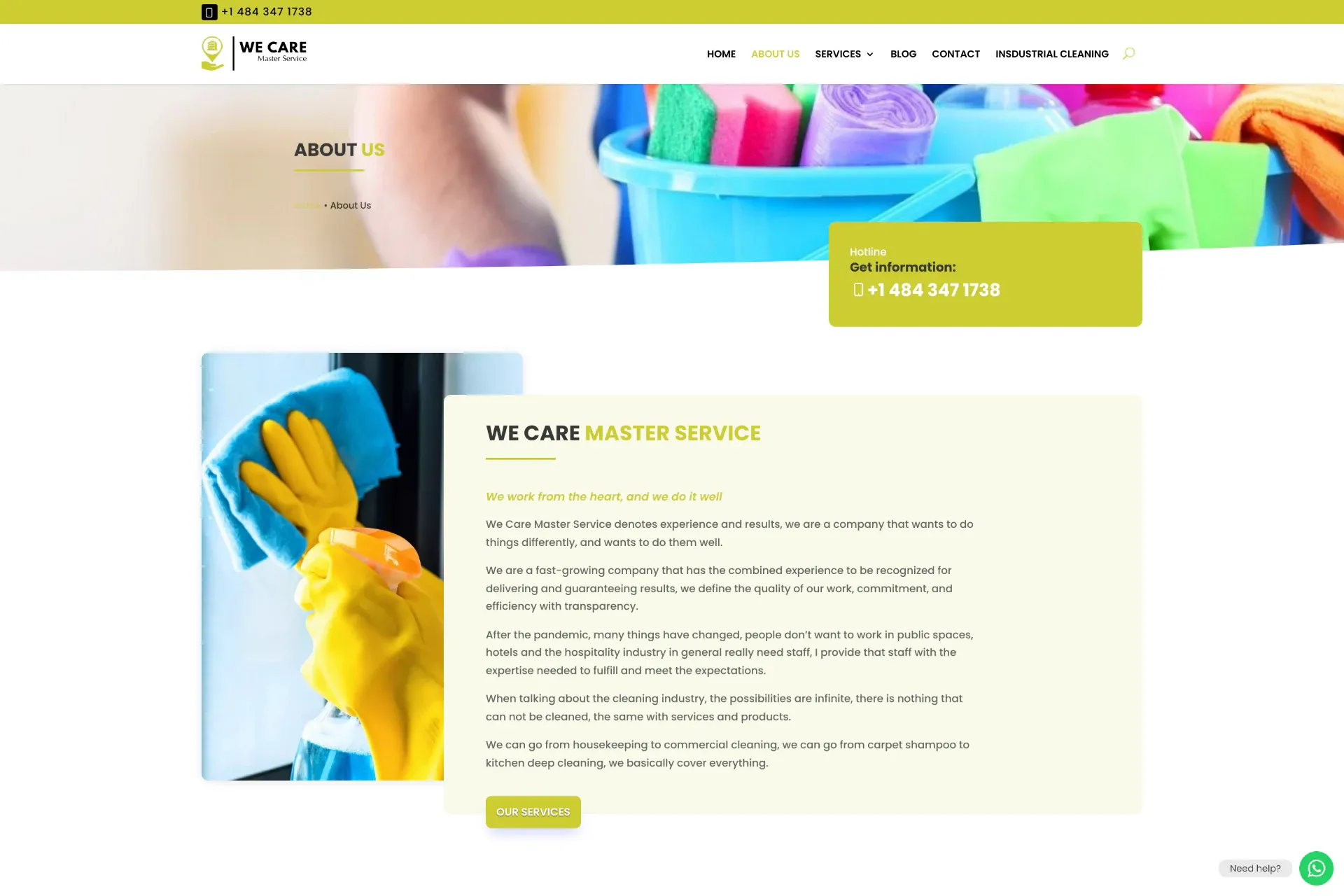 Servicios de limpieza de We Care Master Service