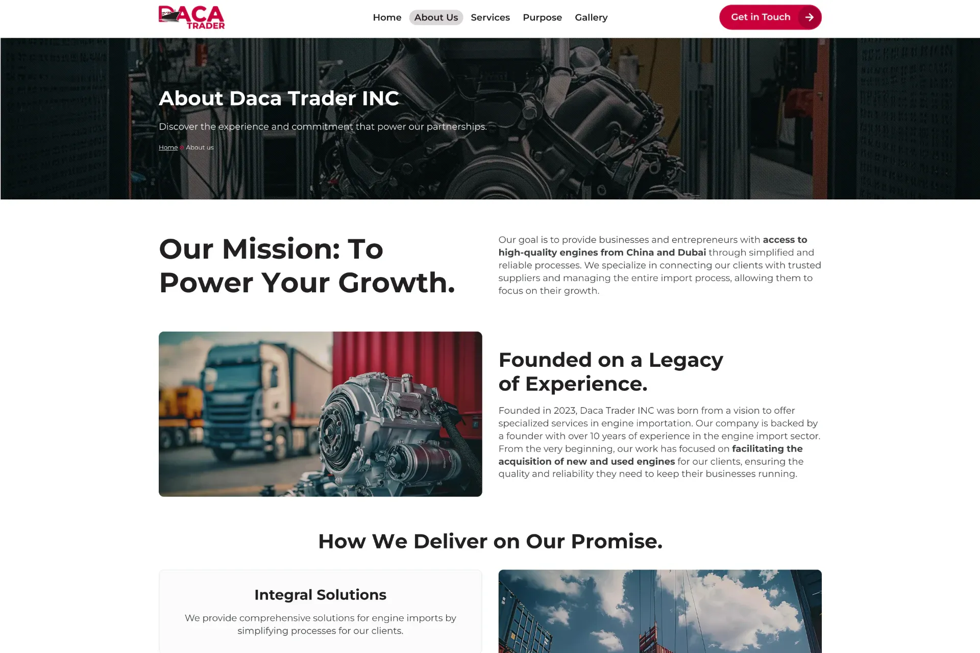 Servicios de importación de Daca Trader